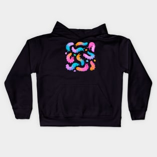 Sour velvet worm Kids Hoodie